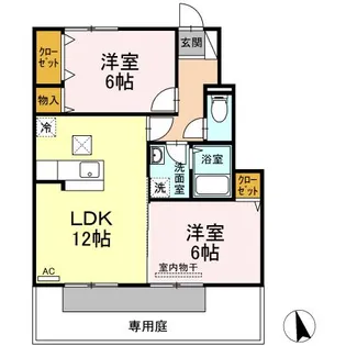 セジュールグランモア【103号室】の間取り