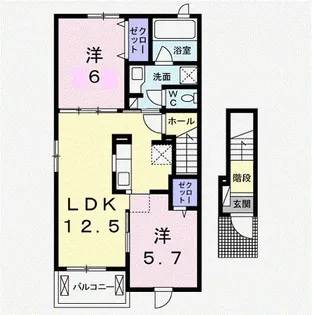 グレイス 1【2階】の間取り