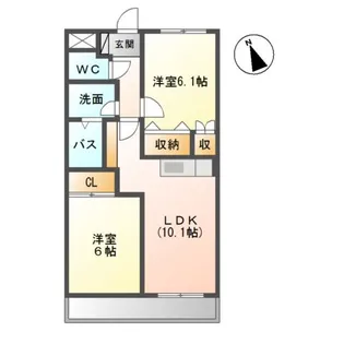 ヤマトハイツ【2階】の間取り
