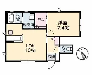 エッセ・ナイガイ A棟【1階】の間取り