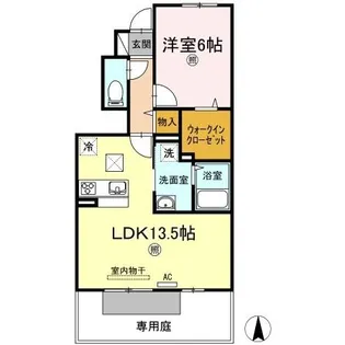 クレセール三谷【1階】の間取り