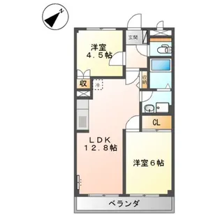 エルトハイムS【1階】の間取り