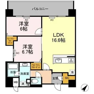 ALOFTⅡ【7階】の間取り