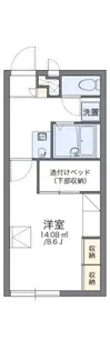レオパレスひかり【106号室】の間取り