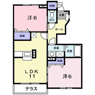 アドナイ−ルB【1階】の間取り