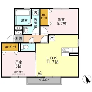 セジュール上野浦 IV【2階】の間取り