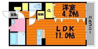 クレールコート【2階】の間取り