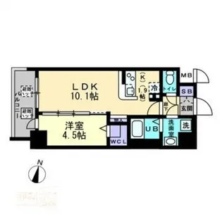 ミラージュパークフロント【404号室】の間取り