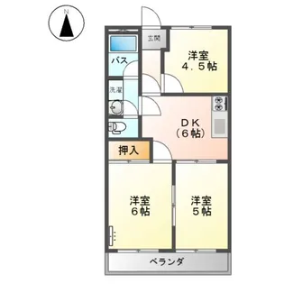 アーバンハイツリブ1【2階】の間取り