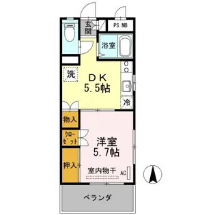 みよしのハイツ【2階】の間取り