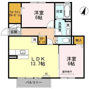 ソレーユ池田【2階】の間取り