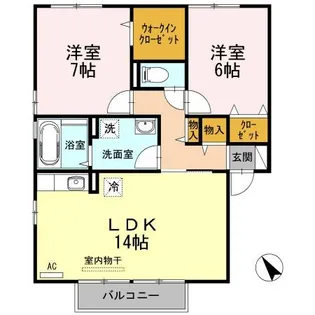 レジデンス・ルネY棟【2階】の間取り