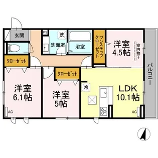 メゾン ド シュクレ【1階】の間取り