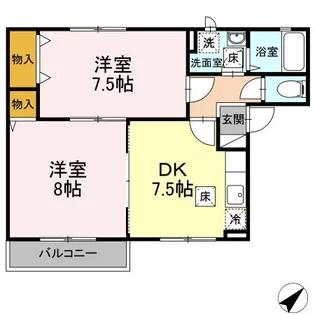 アレグレッスB棟【B103号室】の間取り