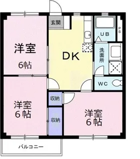 ビバリ−ヒルズ大上【1階】の間取り