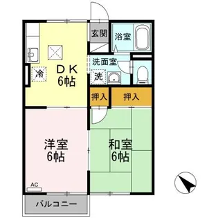プレジールひかり【1階】の間取り