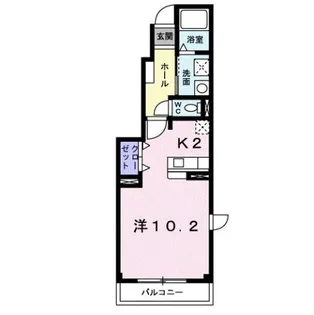 来夢1番館 A【1階】の間取り