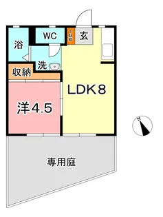 AKASAKI APARTMENT【1階】の間取り