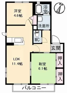 エンジェルハイツ A棟【1階】の間取り
