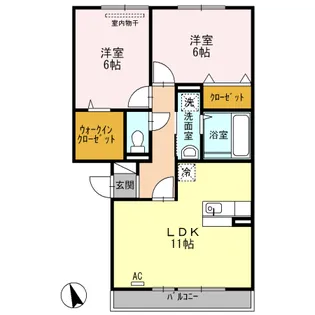 グリーンレジデンス A【2階】の間取り
