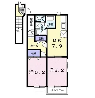 メゾンディオール B【2階】の間取り