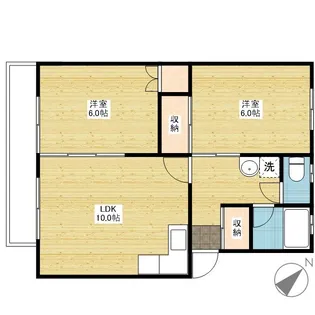 新涯マンションB【103号室】の間取り
