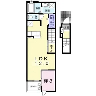 ルーベル宇多津ⅡA【2階】の間取り