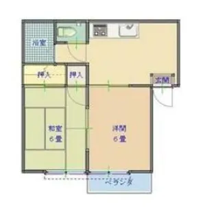 グリーンハイツ【1階】の間取り