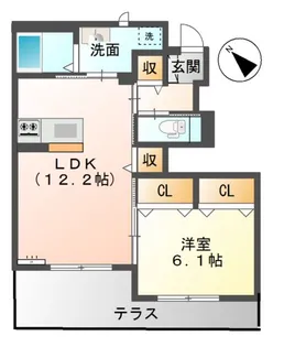 ブルーコスモ【1階】の間取り