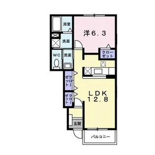 ガーデンハウスA【1階】の間取り