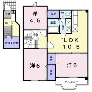 ヴィラグランブルー B【2階】の間取り