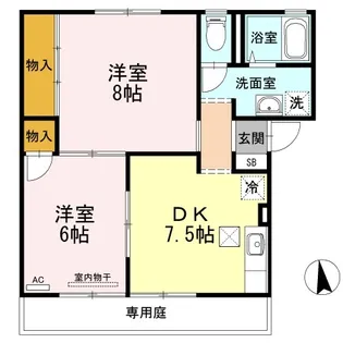 ビューラーT.K B棟【1階】の間取り