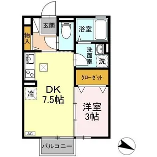 ティエラ川入【102号室】の間取り