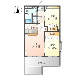 サンプロスパーガルデン【101号室】の間取り
