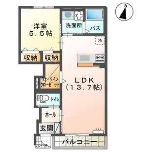 キャロット A【1階】の間取り