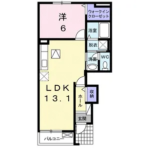 ヴィータフェリーチェⅢ【1階】の間取り