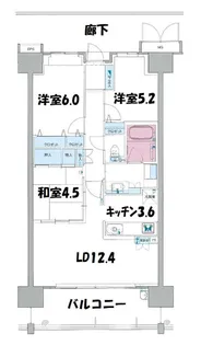 ポレスター東尾道駅前【10階】の間取り