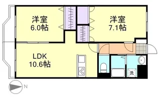 ラピス新倉敷駅前【102号室】の間取り