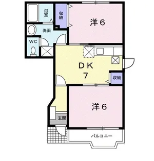 メゾン カルフールA【1階】の間取り