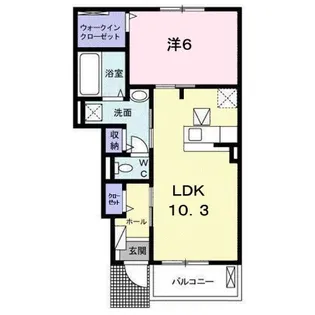 ローズコリーヌ大門A【1階】の間取り