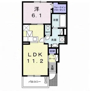 エレガント フランA【1階】の間取り