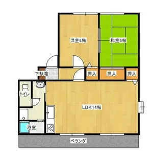 ローズロード多治米【302号室】の間取り