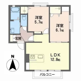 アニマート D棟【1階】の間取り