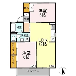 プラティア板谷 B棟【1階】の間取り