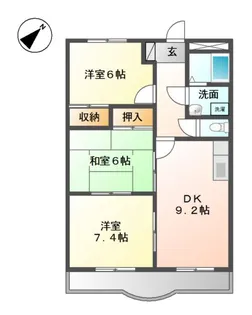 エランドール【1階】の間取り