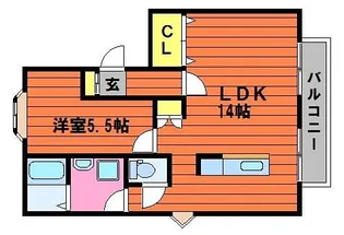 メゾン白神【1階】の間取り