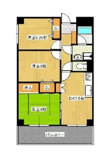 蔵王アイビーコートB棟【201号室】の間取り