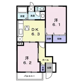 フルール小出【1階】の間取り