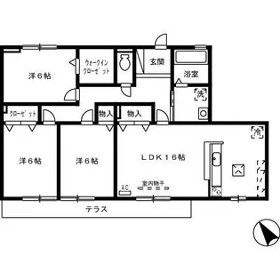 ローゼスポート港町 B棟【1階】の間取り