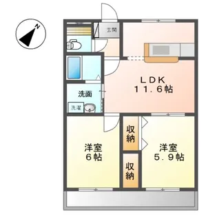 グレイス・サンハイム松本【2階】の間取り